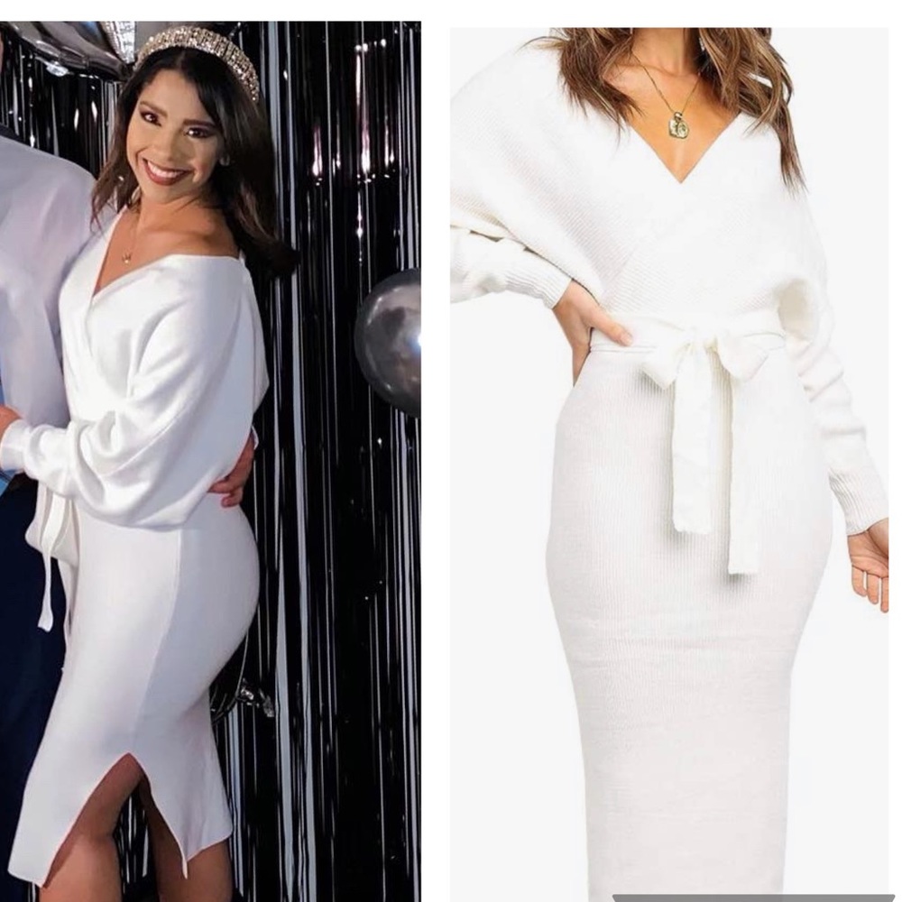 HOST PICK✨ WHITE SWEATER DRESS